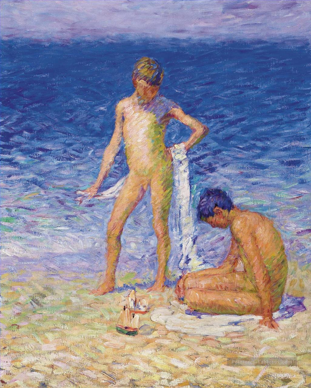 John Peter Russell garçons sur la plage Peintures à l'huile